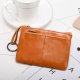 Short Cowhide Zipper Driver's License Wallet Student Retro Male Coin Purse Coin Bag