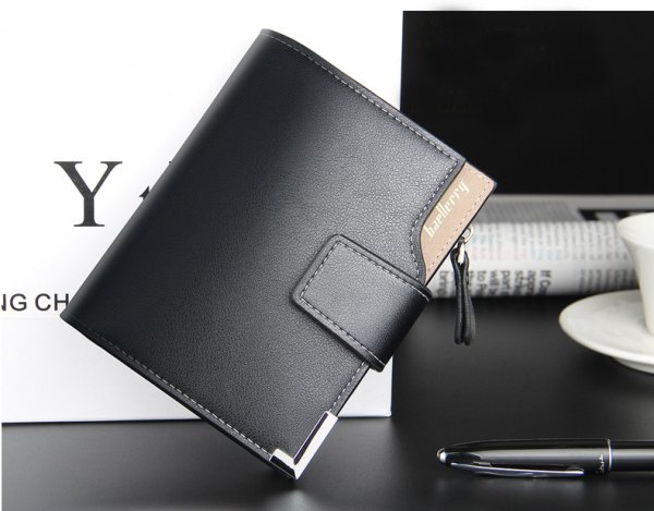 Men's Wallet Multi-function Wallet With Zipper Buckle Tri-fold Coin Purse