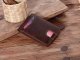 Men's Short Leather Oil Wax Wallet Card Holder