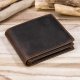 Vintage Wallet Leather Short Wallet Zipper Coin Bag First Layer Cowhide Bi Fold Wallet